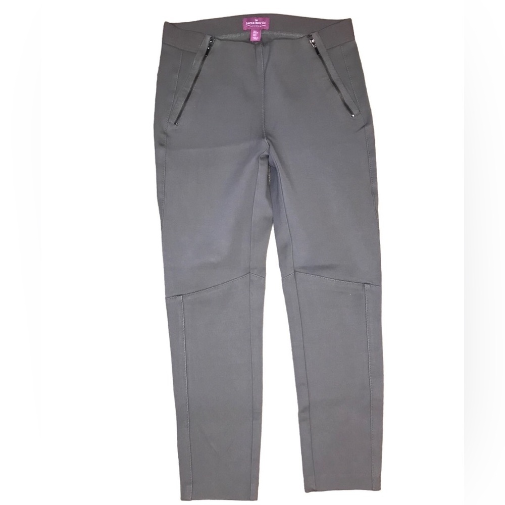 The Savile Row Co. London Equestrian Style Skinny Pants in Gray Size Small